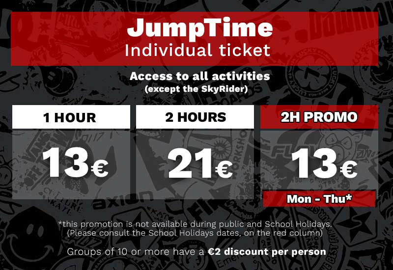 Prices JumpTime JumpYard Lisbon