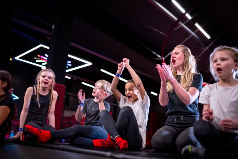 happy group at jumpyards activities