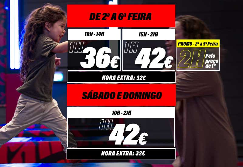 Preços Familia JumpYard Matosinhos