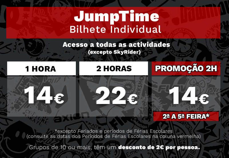 Preços JumpTime JumpYard Matosinhos