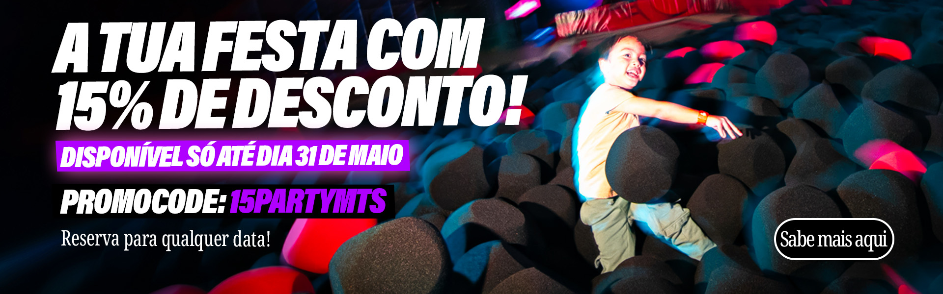 Desconto Festas Aniversário JumpYard Matosinhos