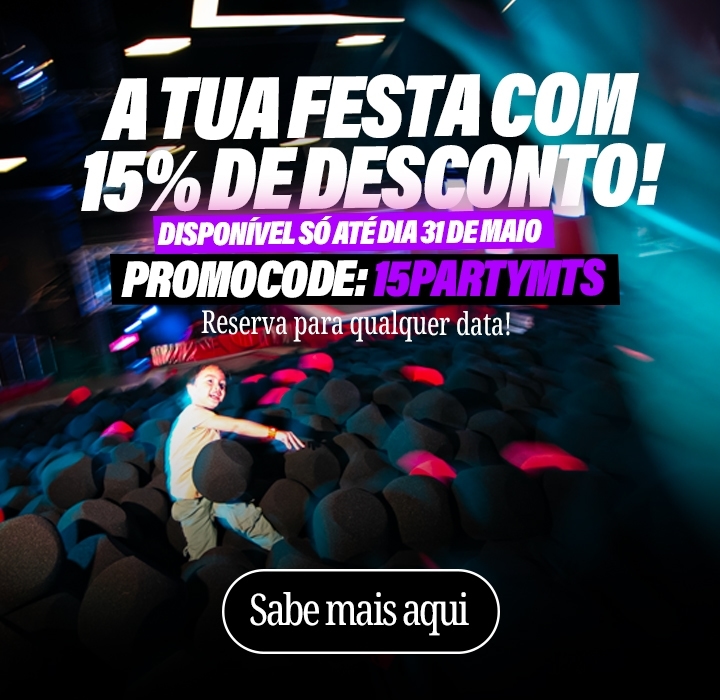 Desconto Festas Aniversário JumpYard Matosinhos